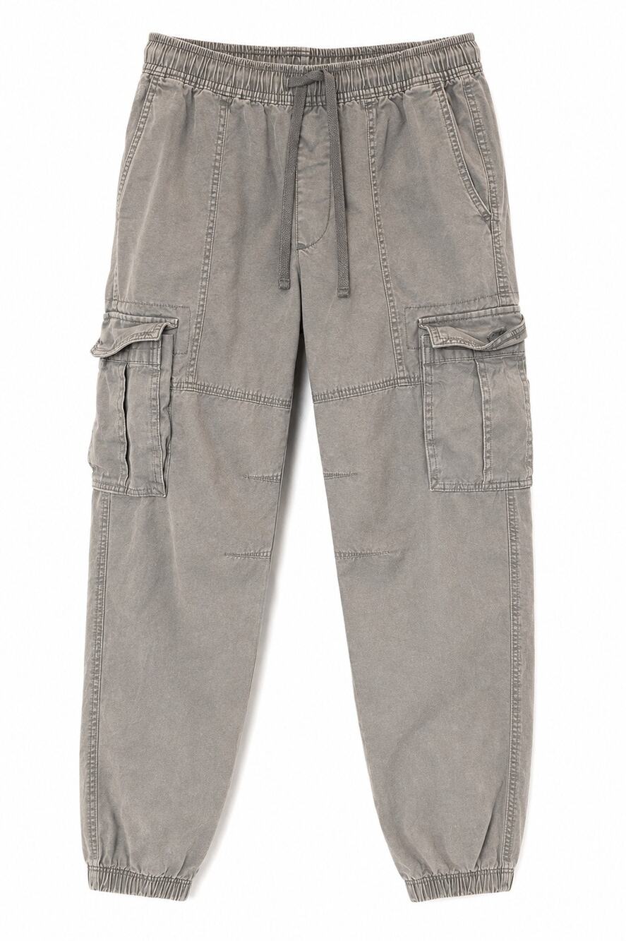 Abercrombie & Fitch Men’s Large Gray Cargo Jogger Pants Loose Fit Cotton
